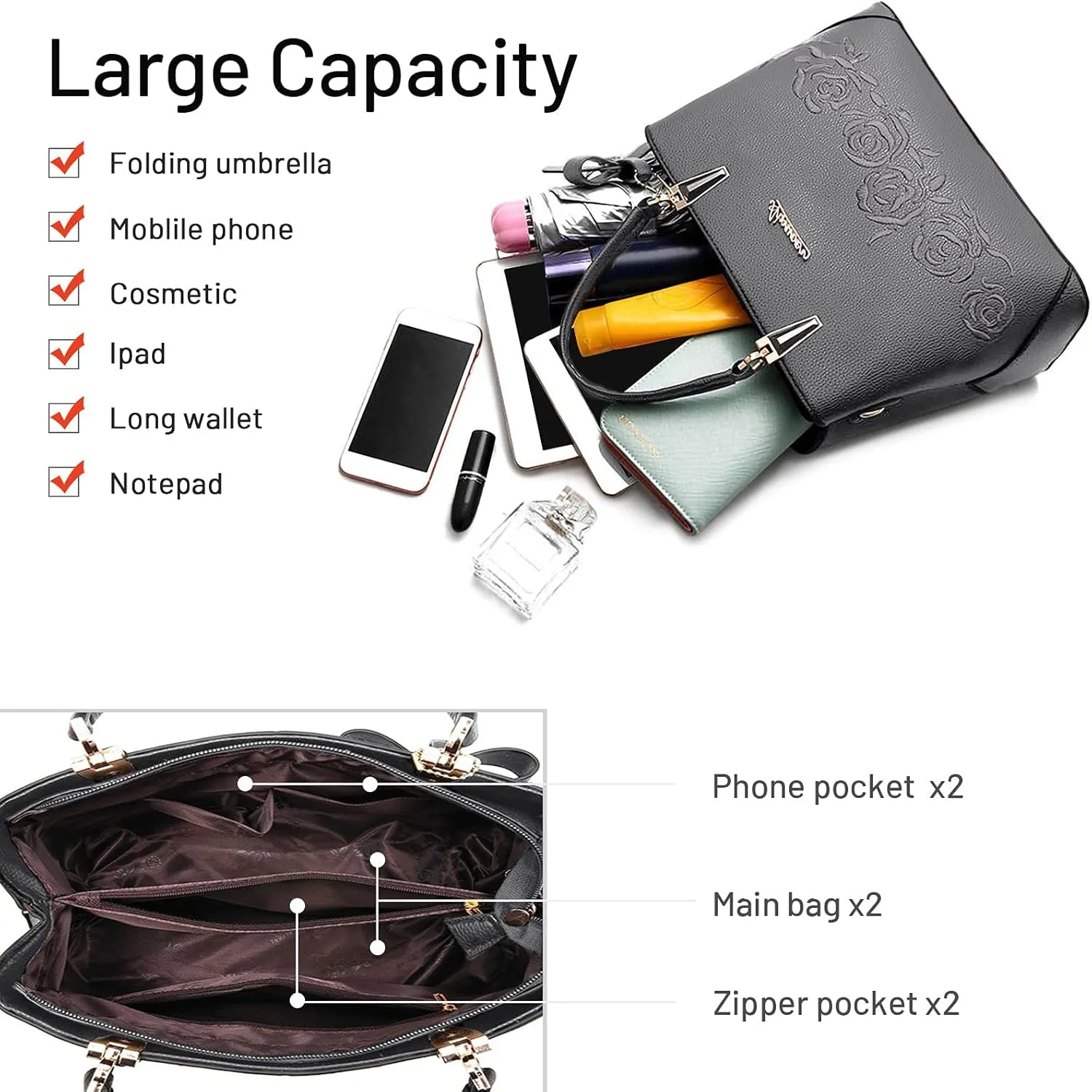 Womens Handbag Ladies Shoulder Bags Casual Messenger Bag Bowknot