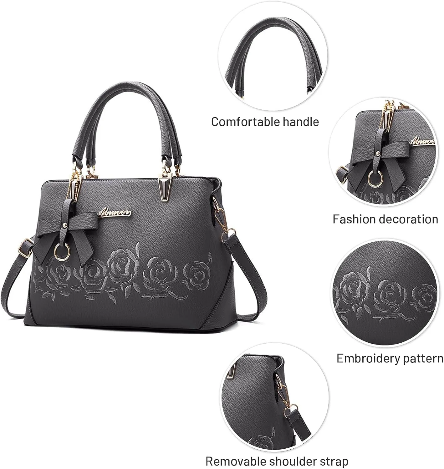 Womens Handbag Ladies Shoulder Bags Casual Messenger Bag Bowknot