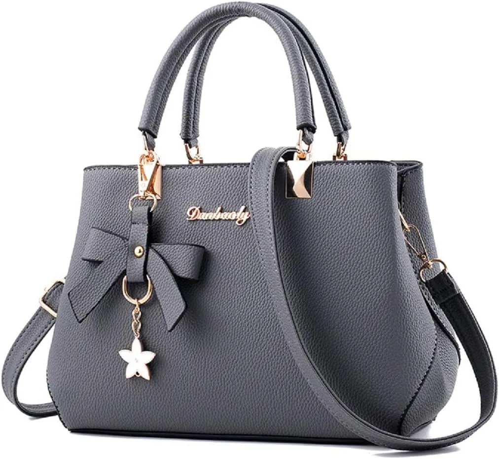 Womens Handbags and Purses Fashion Top Handle Satchel Tote PU Leather Shoulder Bags Pink