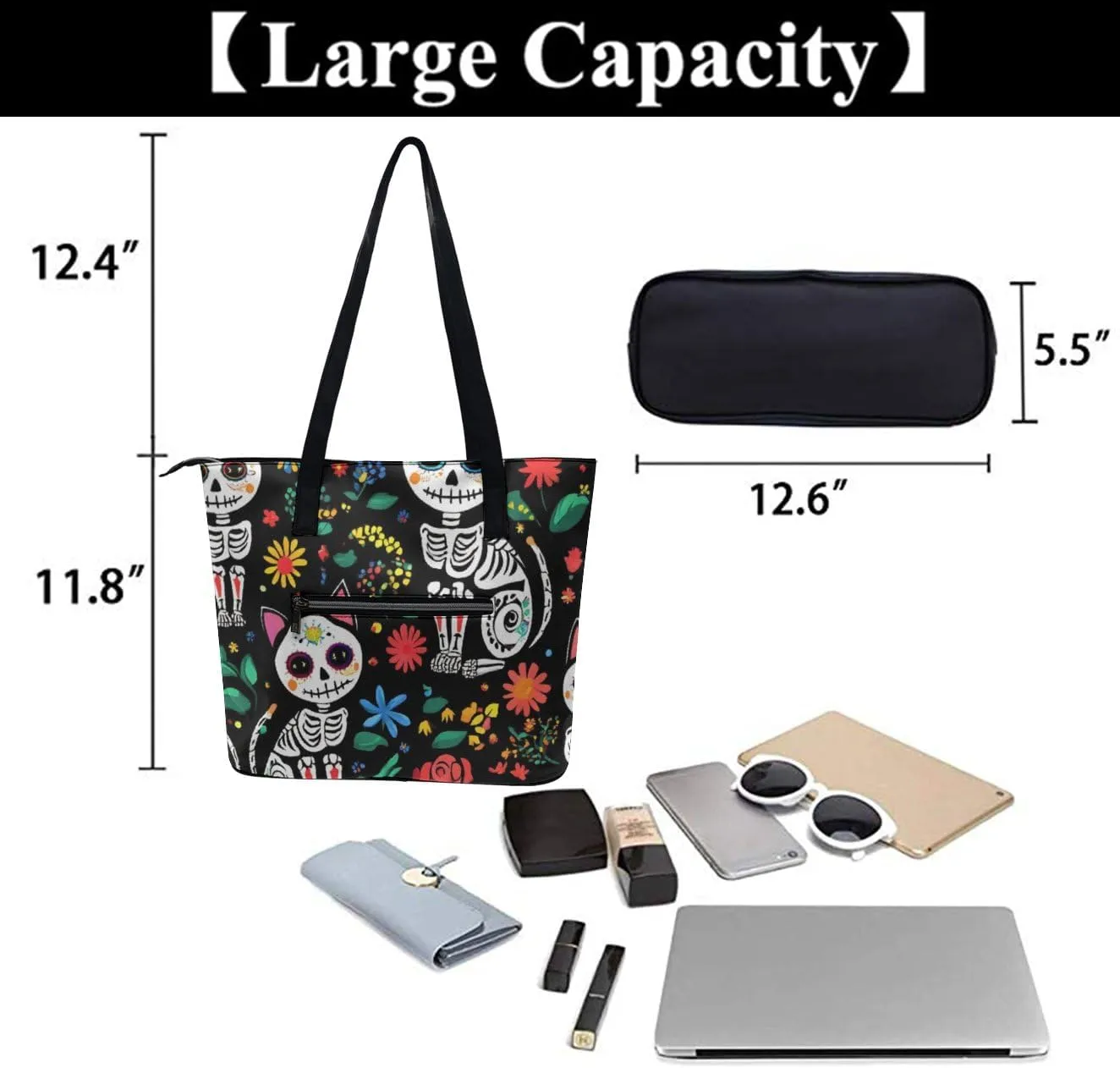 Women's Novelty Shoulder Bag, Lightweight Durable Handbag, Large Capacity Tote Bags for Laptop, Books