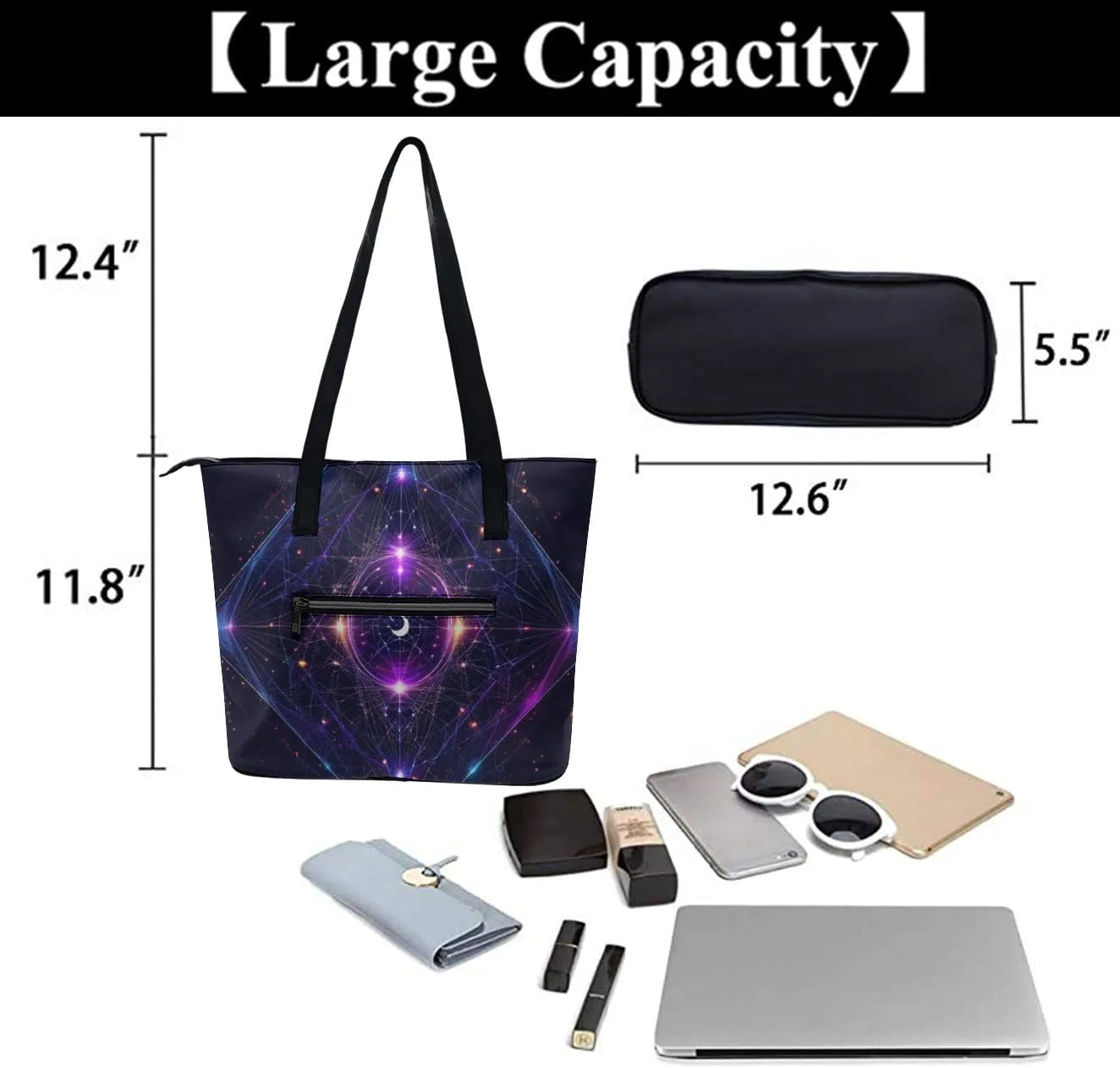 Women's Novelty Shoulder Bag, Lightweight Durable Handbag, Large Capacity Tote Bags for Laptop, Books