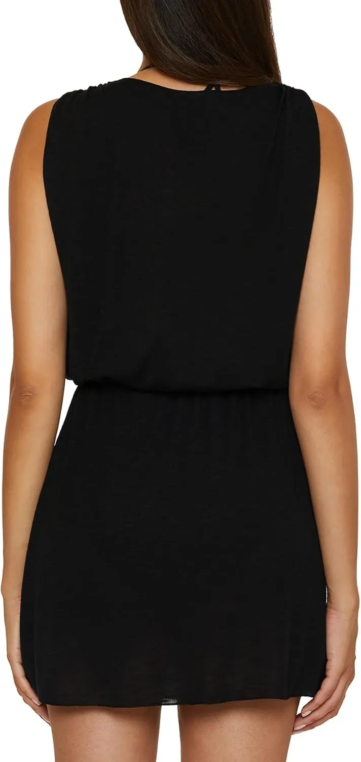 Women's Oasis Holly Slub Dress, Plunge V-Neck, Casual, Beach Cover Ups
