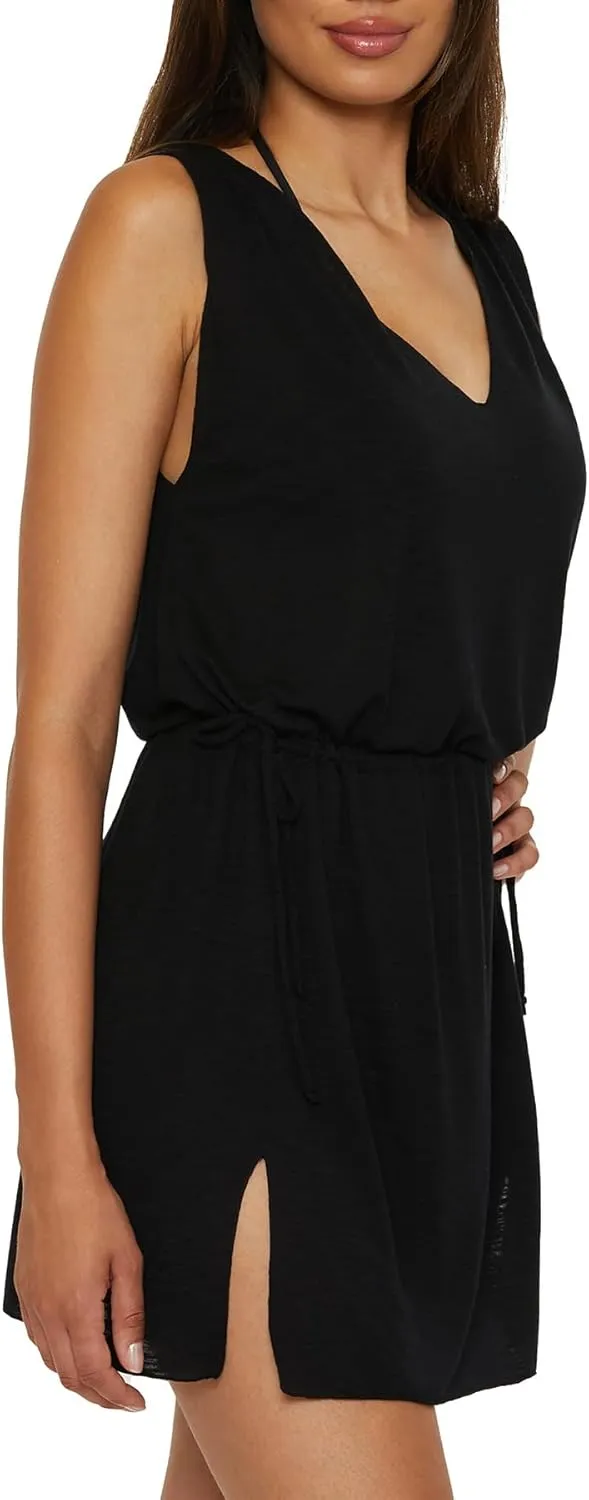 Women's Oasis Holly Slub Dress, Plunge V-Neck, Casual, Beach Cover Ups