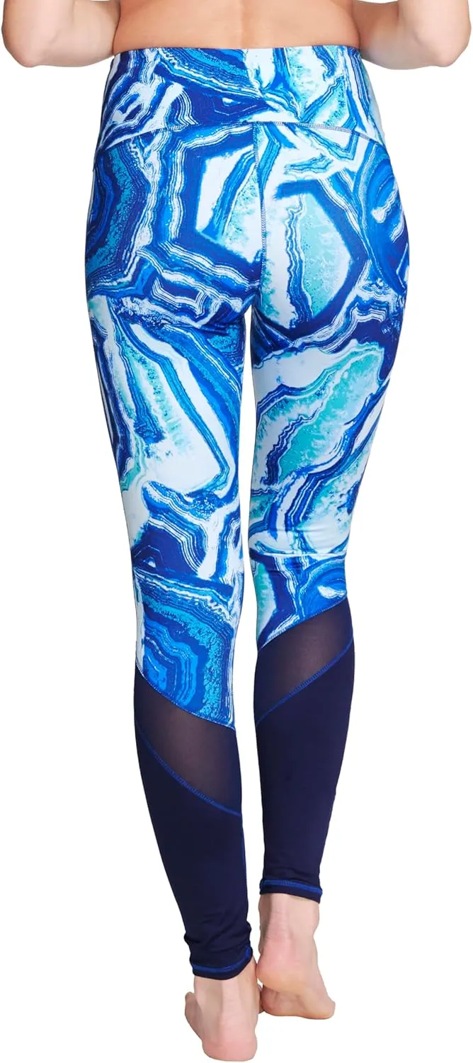 Womens Printed Leggings w/Pocket – High Waist, Tummy Control, Full Length - Perfect for Yoga & Workouts