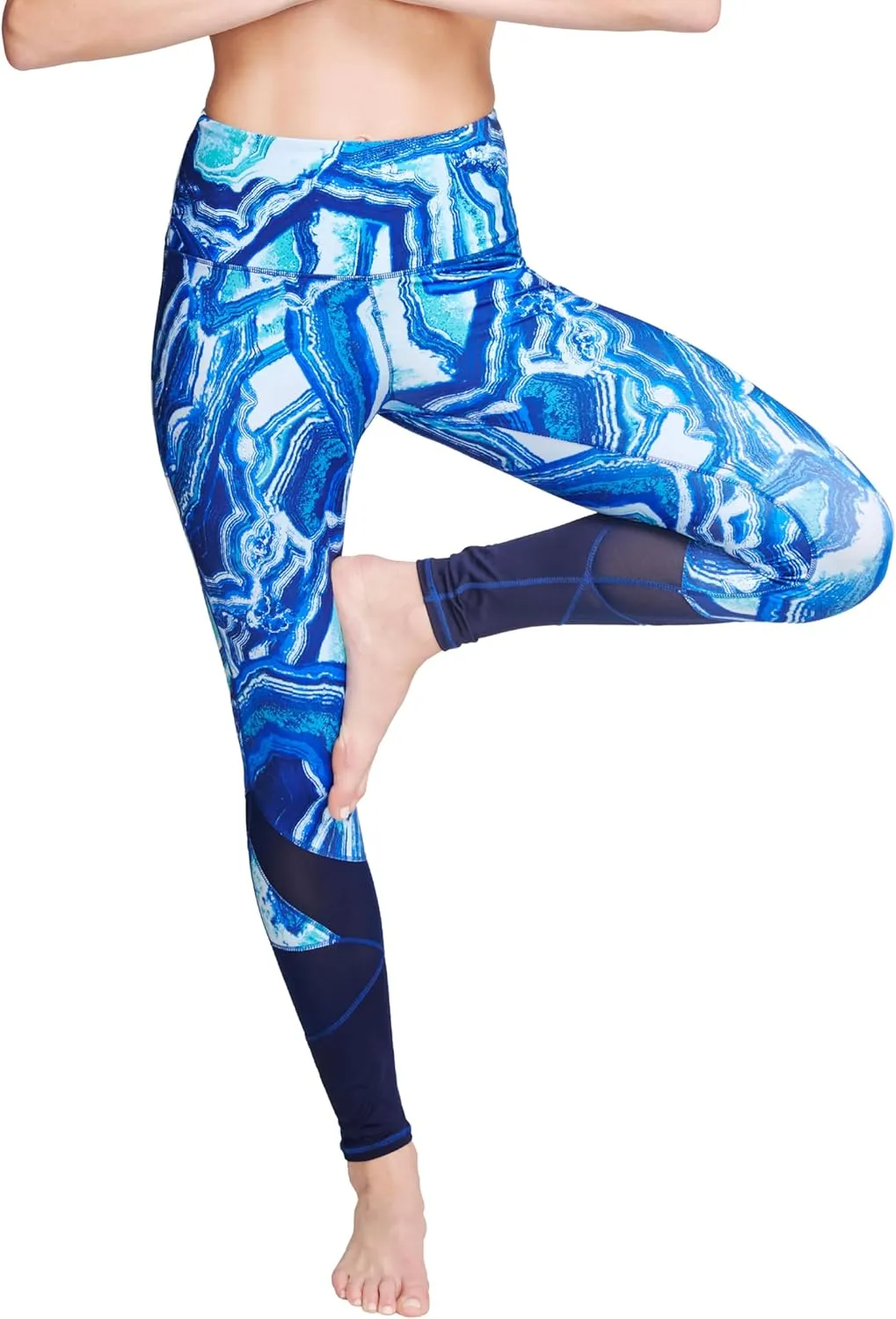Womens Printed Leggings w/Pocket – High Waist, Tummy Control, Full Length - Perfect for Yoga & Workouts