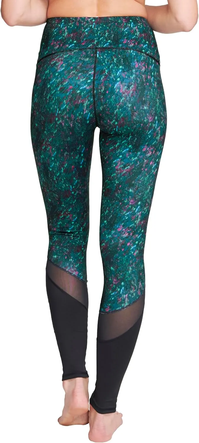 Womens Printed Leggings w/Pocket – High Waist, Tummy Control, Full Length - Perfect for Yoga & Workouts