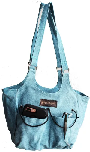 Women's Western Canvas Shoulder Handbag Purse Tote Carry All Bag 17AA02