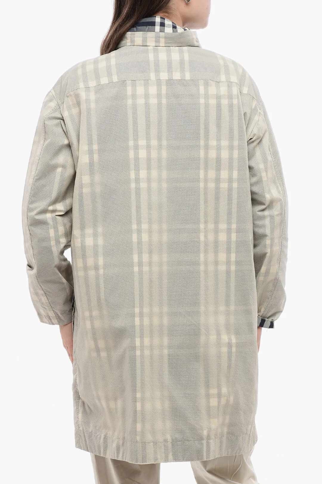 Woolrich Tartan PEONY Coat With Hidden Hood