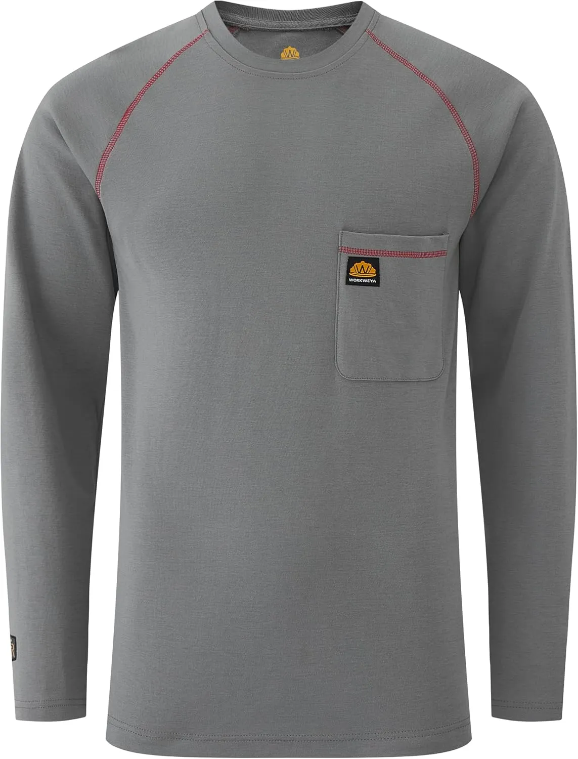 WORKWEYA FR Shirts Flame Resistant Shirt 6.5oz Men's NFPA 2112/CAT2 Long Sleeve Shirt