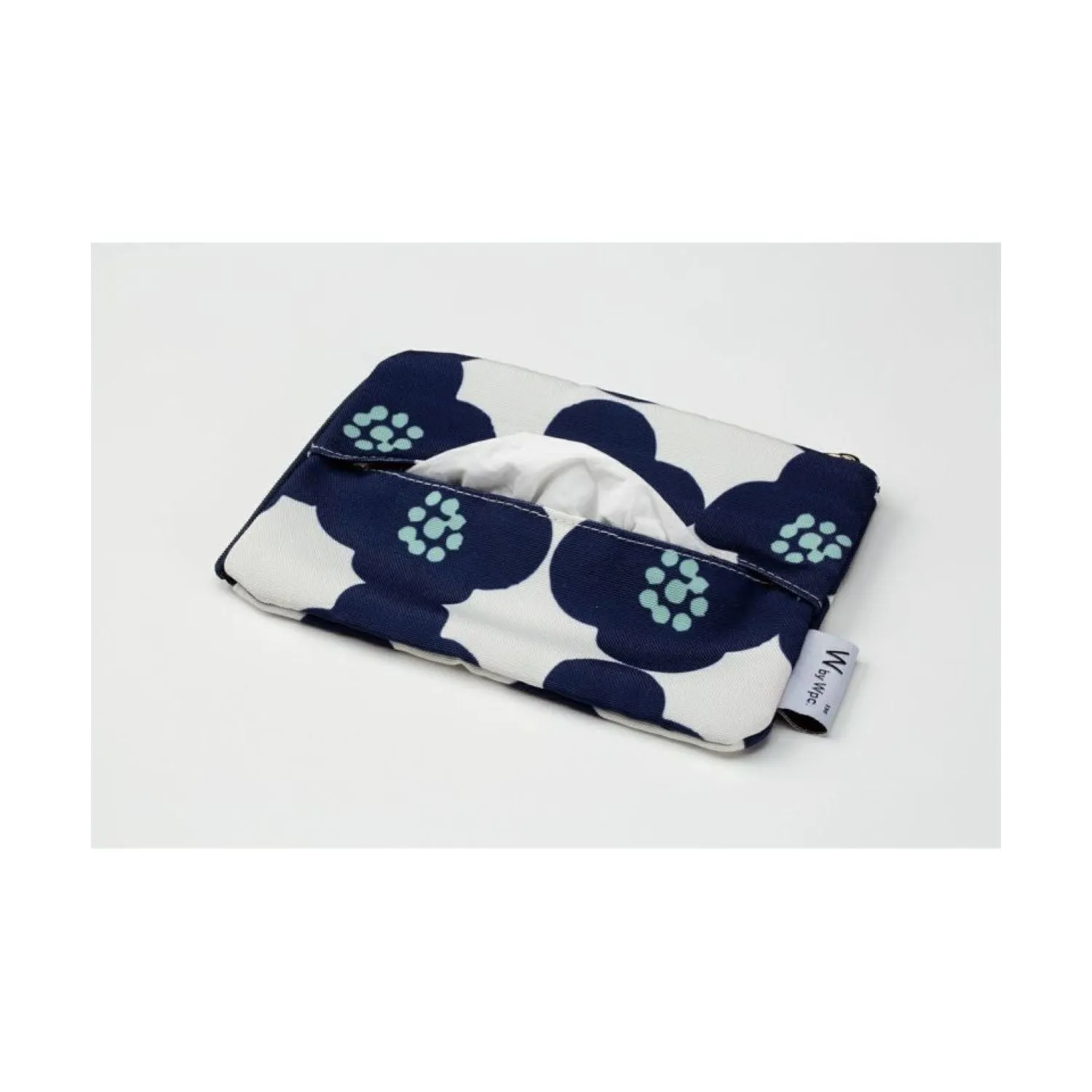 WPC Small Tissue Pouch (Flower And Bird Gray)