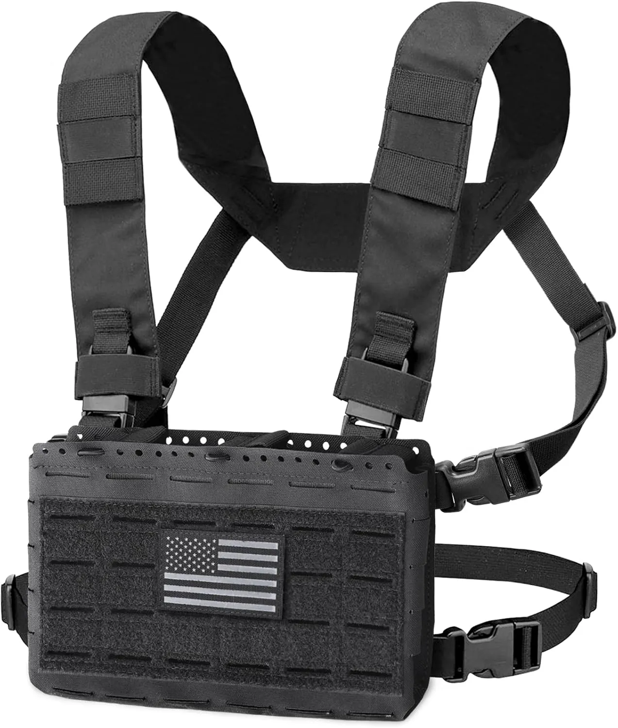 WYNEX Tactical Pouches Chest Pack Modular with Triple Magazine Insert, Molle Chest Rig Carrier
