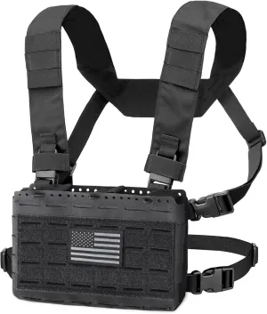 WYNEX Tactical Pouches Chest Pack Modular with Triple Magazine Insert, Molle Chest Rig Carrier