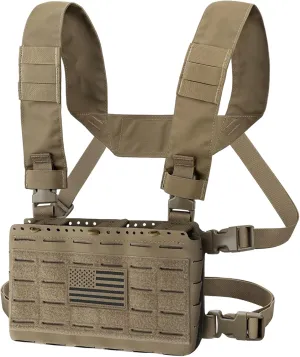 WYNEX Tactical Pouches Chest Pack Modular with Triple Magazine Insert, Molle Chest Rig Carrier