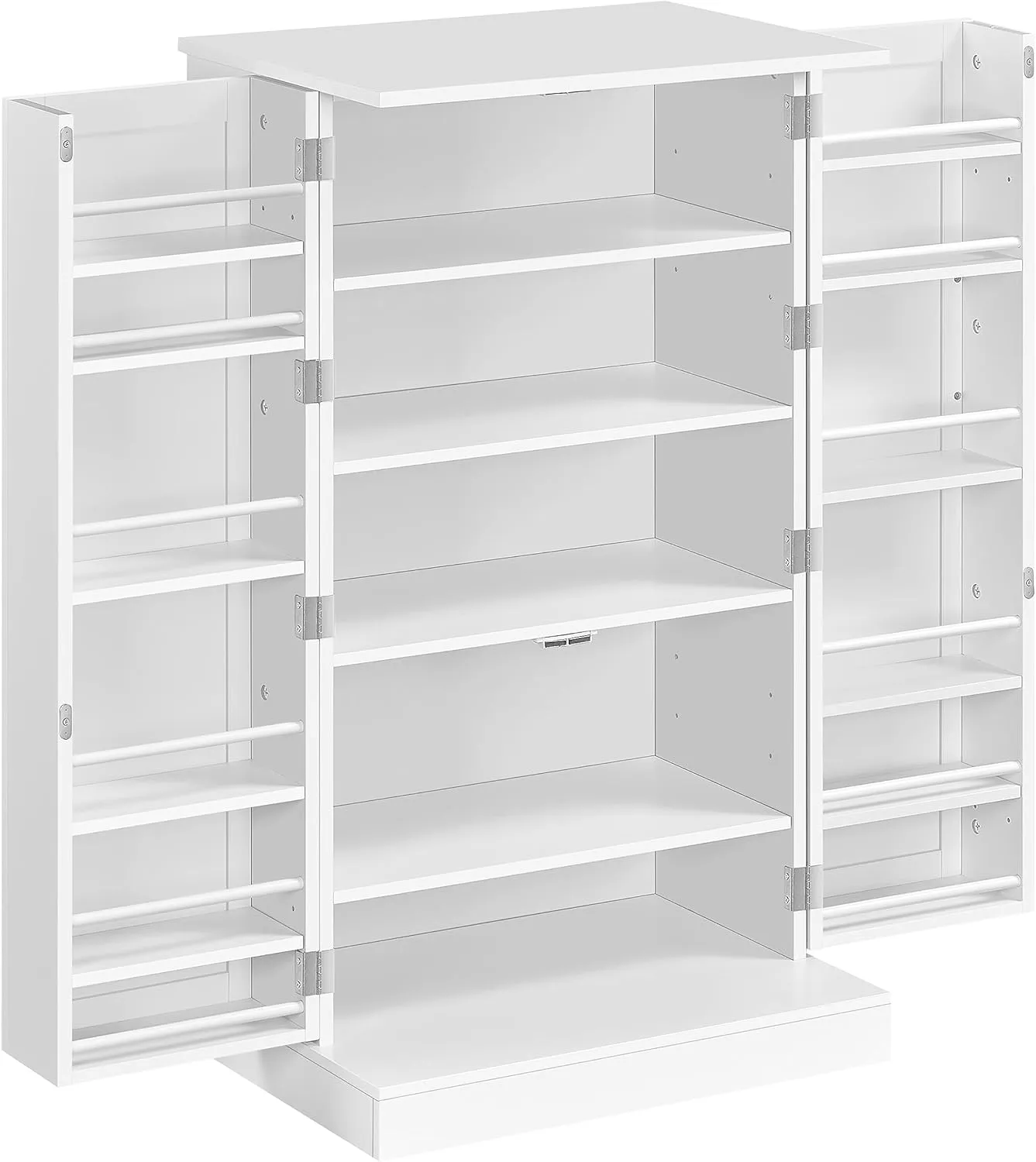 Yaheetech Storage Cabinet, Pantry Cabinet Cupboard with Door and Adjustable Shelves, Freestanding Utility Storage Cabinet for Dinning Room/Living Room, White
