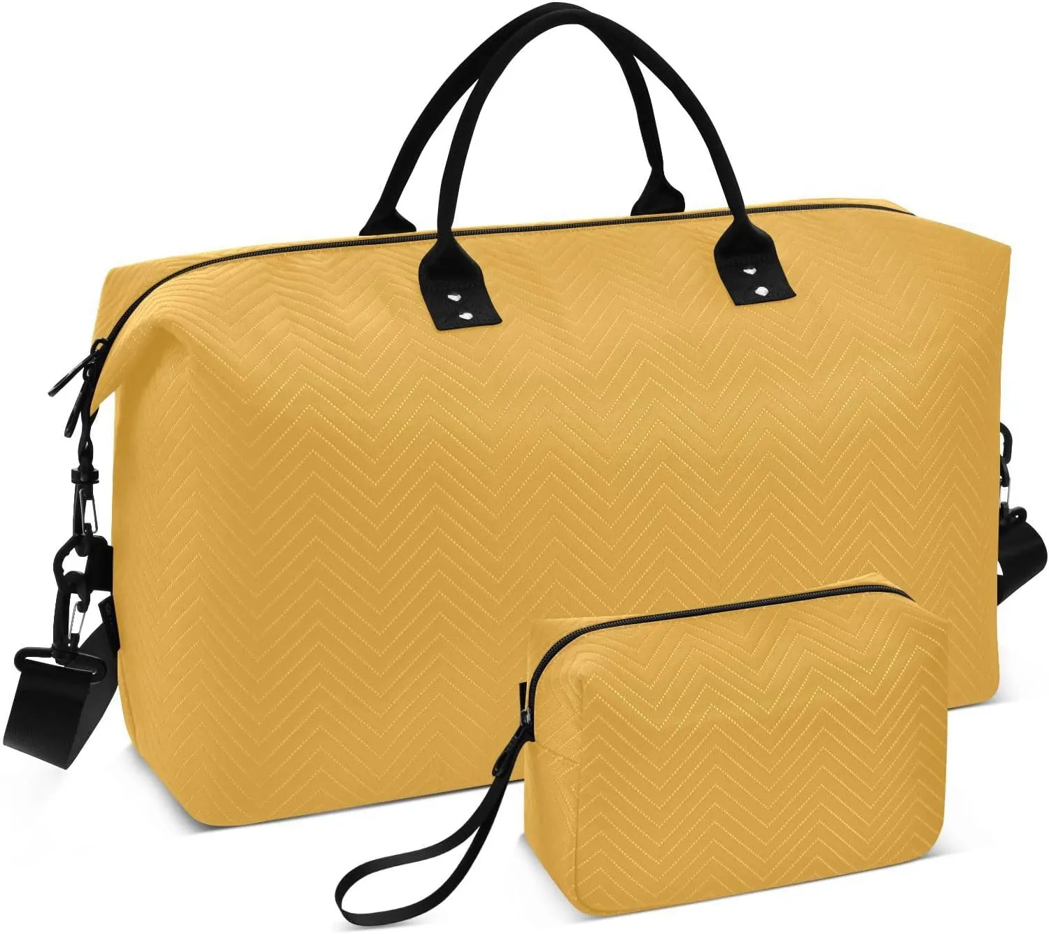 Yellow Orange Travel Duffle Bag Duffel Bags Weekender Bag Tote Gym Bag Overnight Duffle Bag Carry On Luggage Bags with Toiletry Bag for Men Women Airplanes Trip Sports Yoga Adults