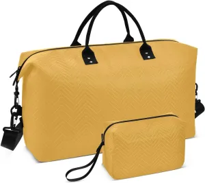 Yellow Orange Travel Duffle Bag Duffel Bags Weekender Bag Tote Gym Bag Overnight Duffle Bag Carry On Luggage Bags with Toiletry Bag for Men Women Airplanes Trip Sports Yoga Adults