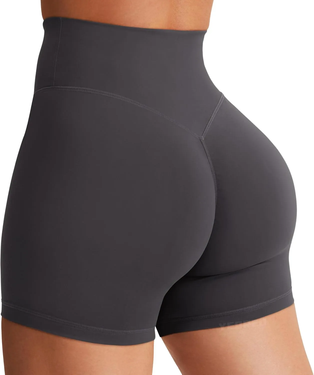 YEOREO Women's Biker Shorts 4.5" / 6" Workout Gym Shorts Craze High Waist Tummy Control Hidden Scrunch Running Yoga