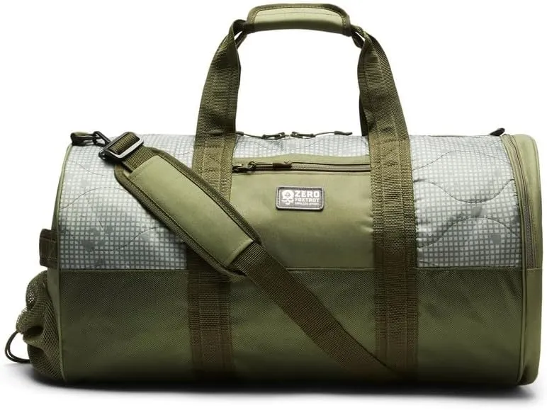 Zero Foxtrot Woobie Duffle Bag, large gym, travel, camping, overnight bag for men and women, military, tactical duffle with shoe compartment – 60L - Desert Night Camoflouge