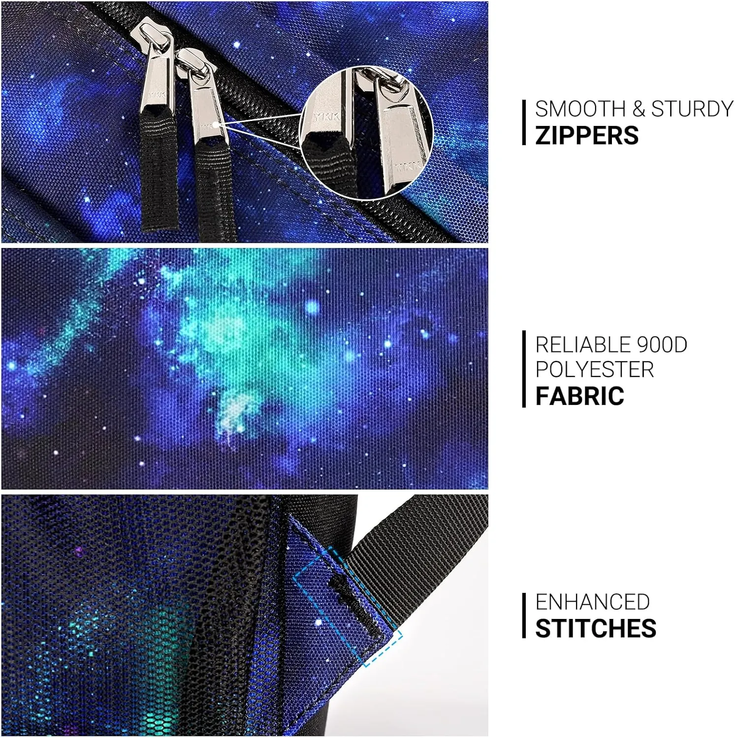 ZORFIN 26L Backpack for School, College, and Travel: Water Resistant Bookbag with 8 Compartments - Cyberspace Galaxy