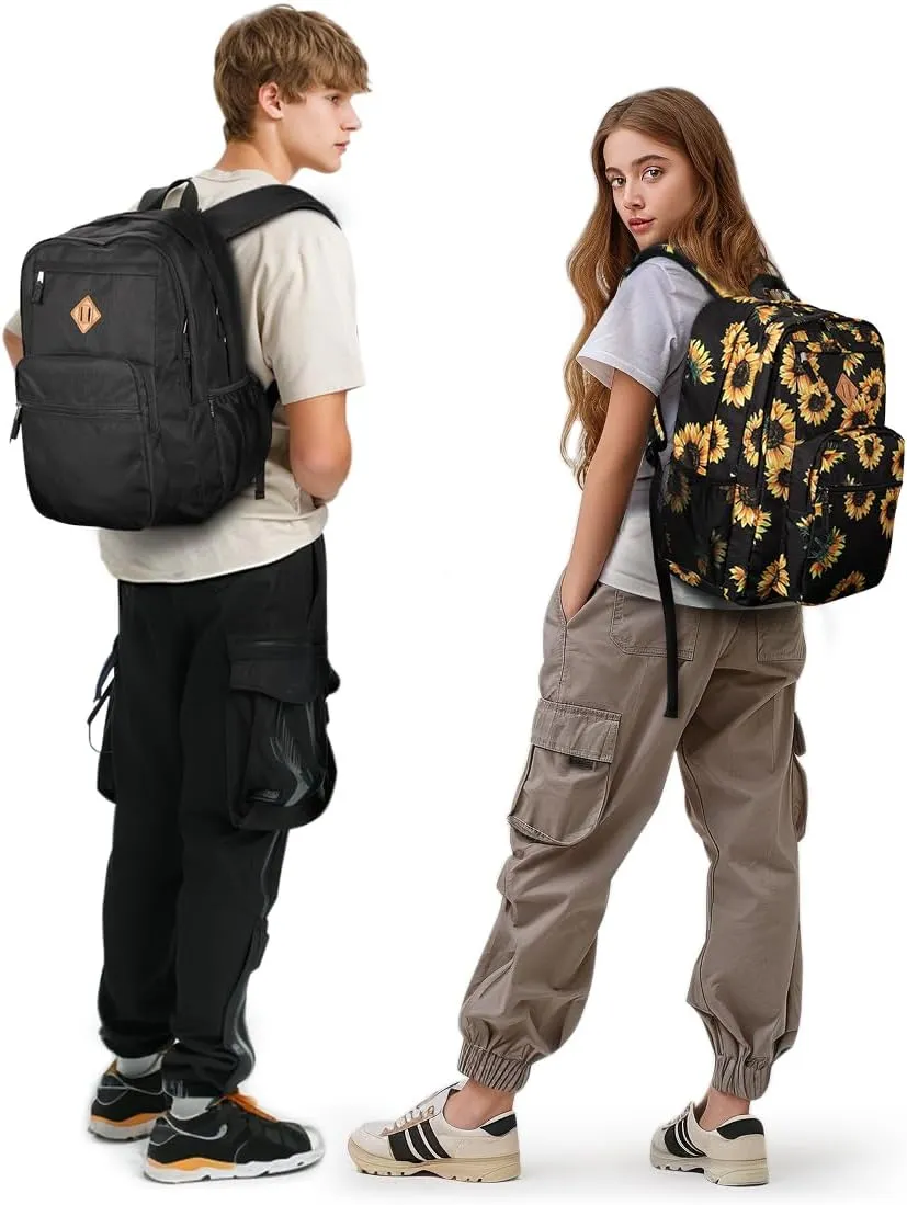 ZORFIN 26L Backpack for School, College, and Travel: Water Resistant Bookbag with 8 Compartments - Cyberspace Galaxy